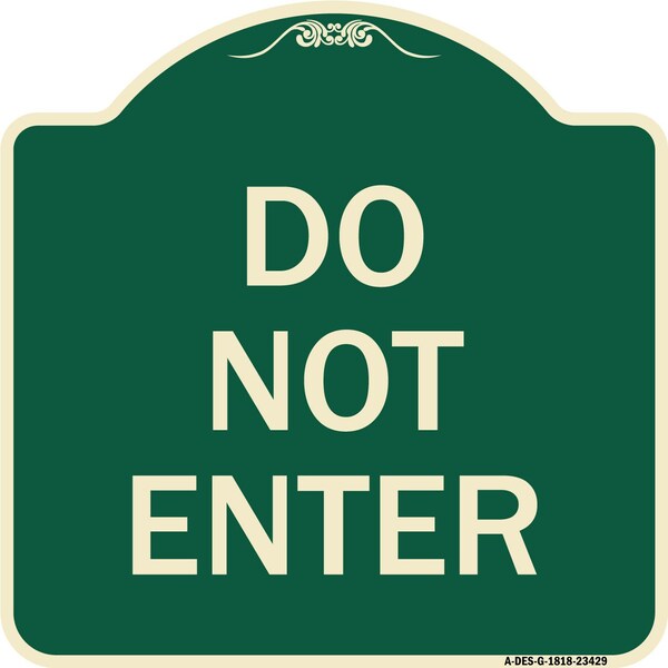 Signmission Parking Lot Do Not Enter Heavy-Gauge Aluminum Architectural Sign, 18" x 18", G-1818-23429 A-DES-G-1818-23429 - main
